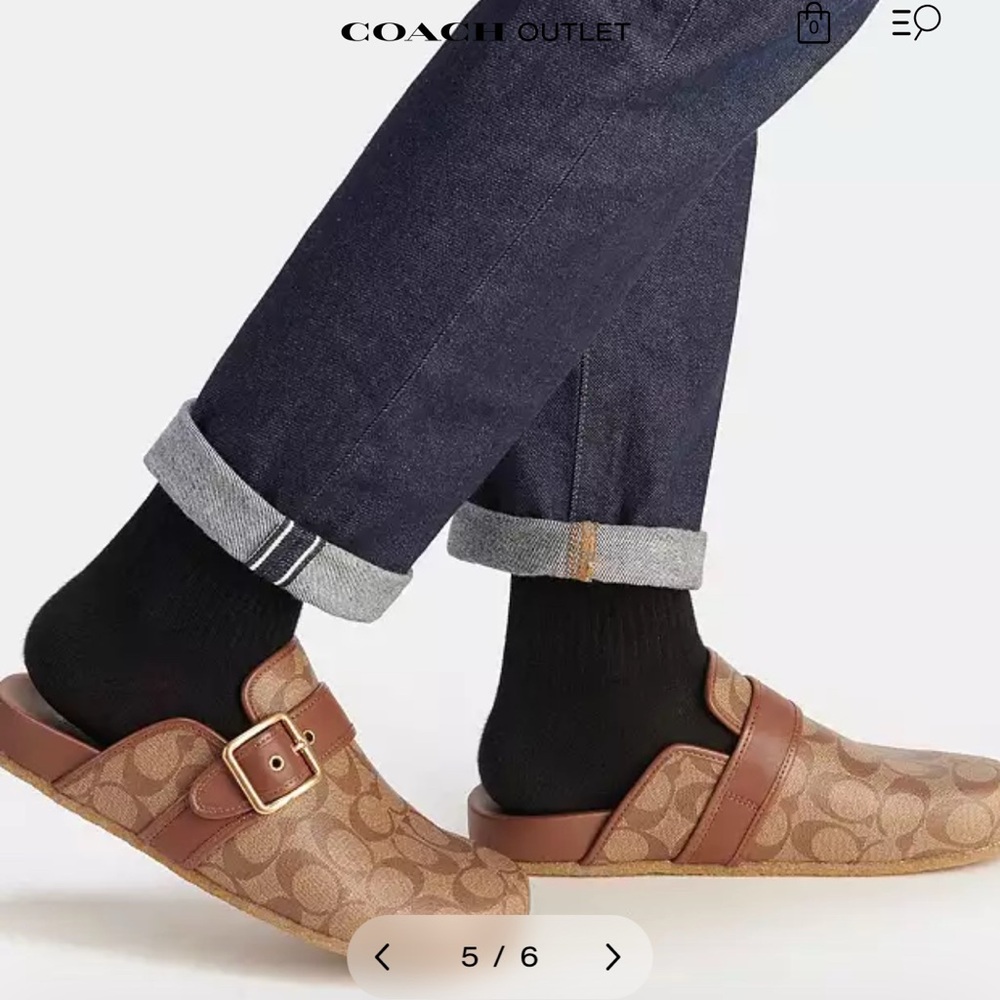 Coach Brown Signature Pattern Clogs - Picture 4 of 11